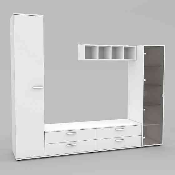 Стінка у вітальню Hugo-4, Білий, 2480х520х2120 Львів