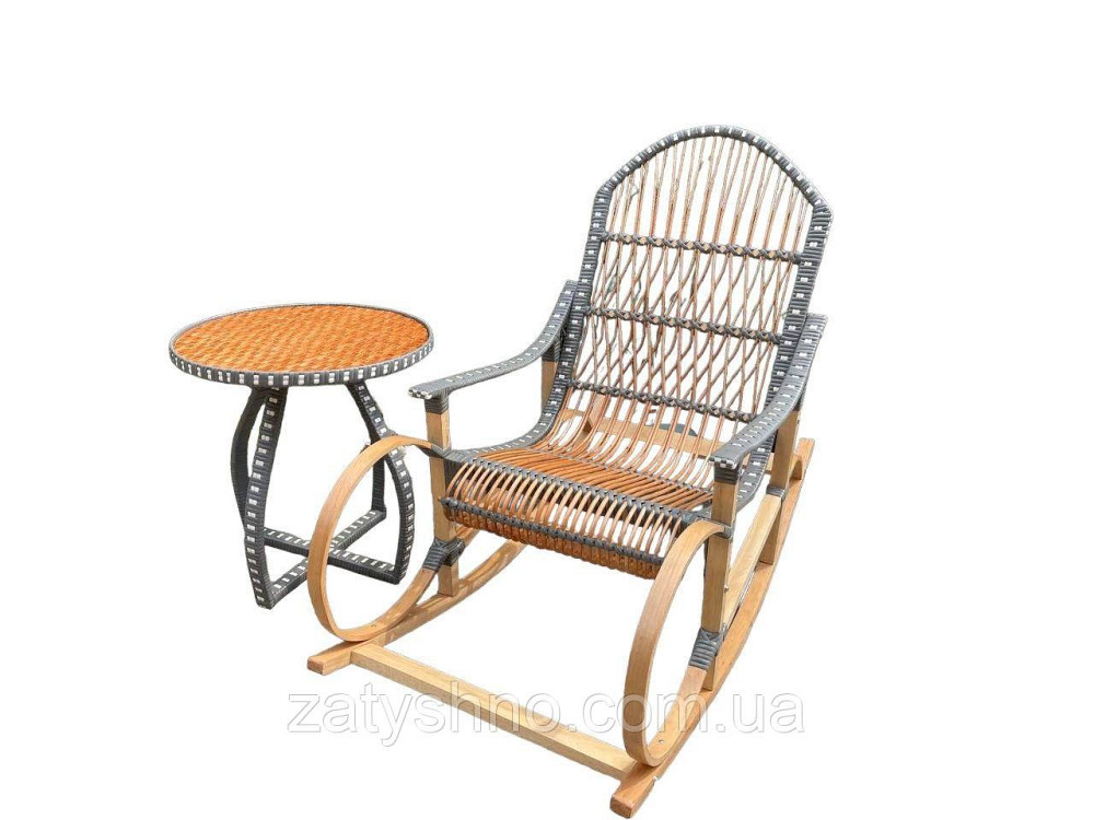 Плетеное кресло качалка со столом Киев - изображение 2