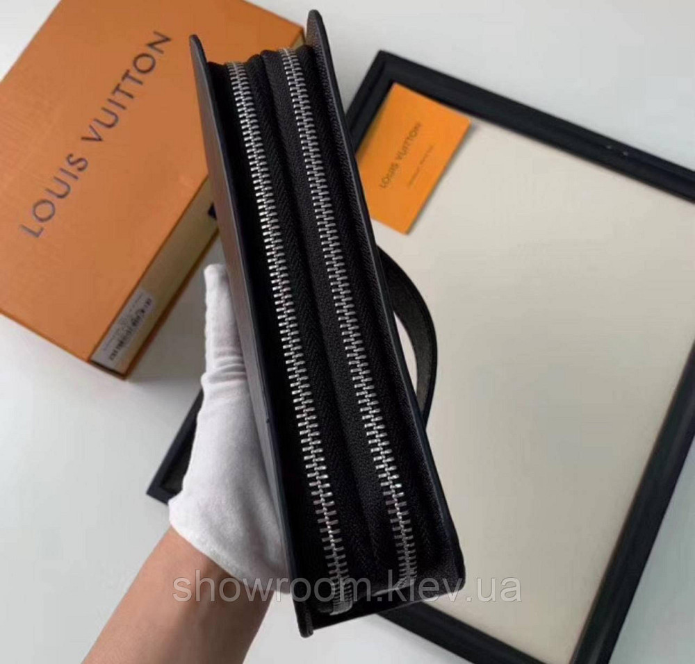 Чоловічий бреновий клатч барсетка LV (2012) black Київ - фото 2