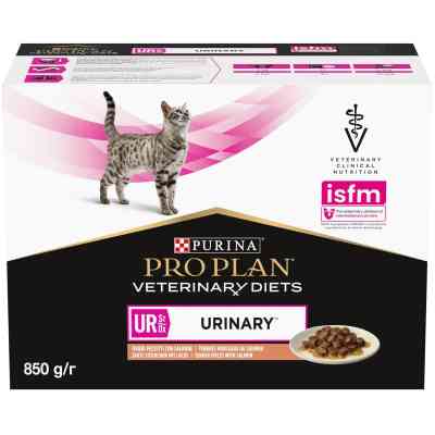 Вологий корм для кішок Purina Pro Plan Veterinary Diets UR ST/OX Urinary З лососем 10 x 85 г (8445290093851) Вінниця