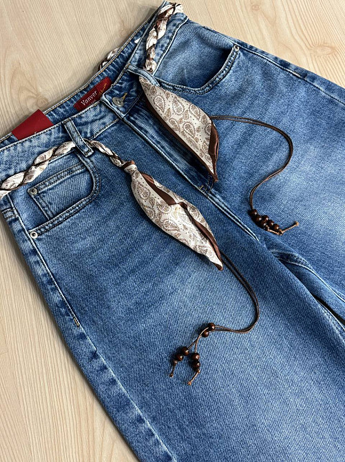 Джинси жіночі Vanver 2008 skater jeans з поясом банани сині, синій, 28, 28, 74 см, 106 см Київ - фото 10