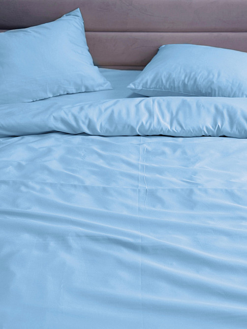 Комплект наволочок Ecotton 50х70 см із полісатину 2 шт блакитного кольору Коломия - фото 5