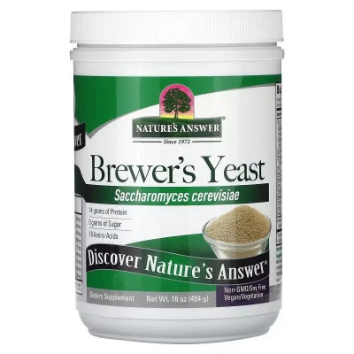Витаминно-минеральный комплекс Nature's Answer Пивные дрожжи, Brewer's Yeast, 454 гр (NTA-16540) Винница - изображение 1