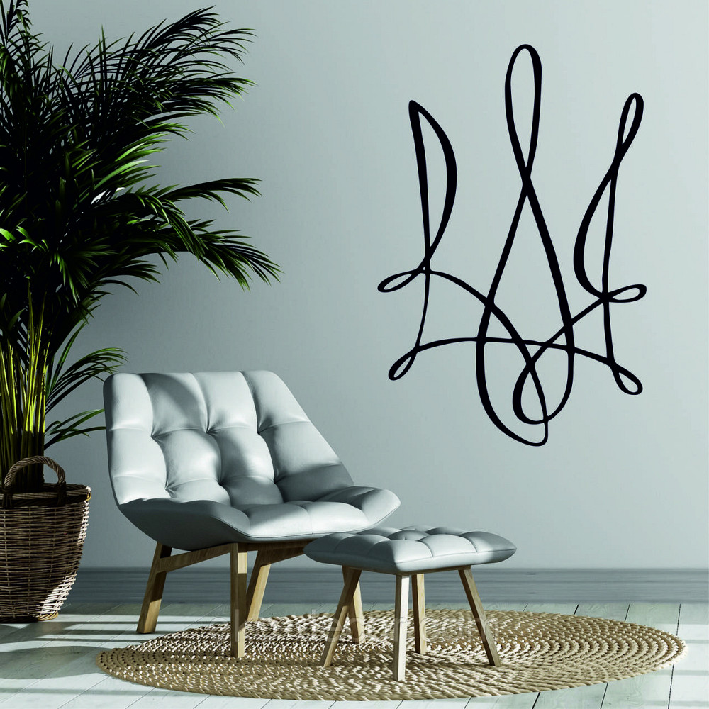 Декоративное настенное Панно «Герб Украины» Декор на стену 70*46 см, Черный Киев - изображение 2