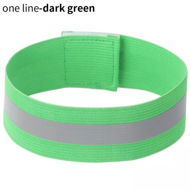 Светоотражающий браслет на одежду 4 см на 35 см зеленый Киев - изображение 1
