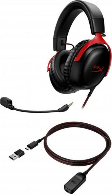 Гарнітура HyperX Cloud III Black/Red (727A9AA) чорний/червоний Харьков - изображение 12