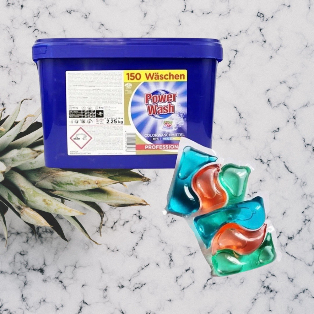 Капсули для прання Павер Ваш для кольорового Power Wash color 150cps 2,25kg 2шт/ящ Виноградів - фото 3