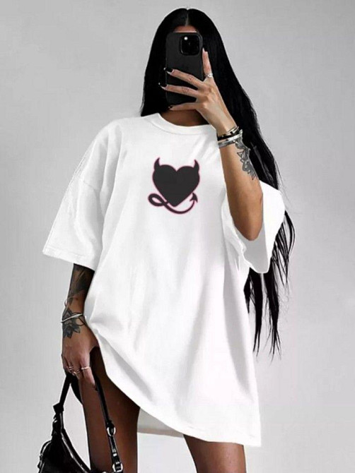 Футболка жіноча з принтом  44 Біла 2634325168 Дніпро - фото 1