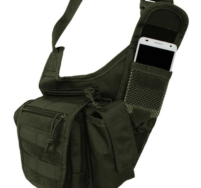 Багатофункціональна Сумка через плече 7 літрів Mil-Tec від Sturm "Molle Gray" (13726501) Olive Нововолинськ - фото 6