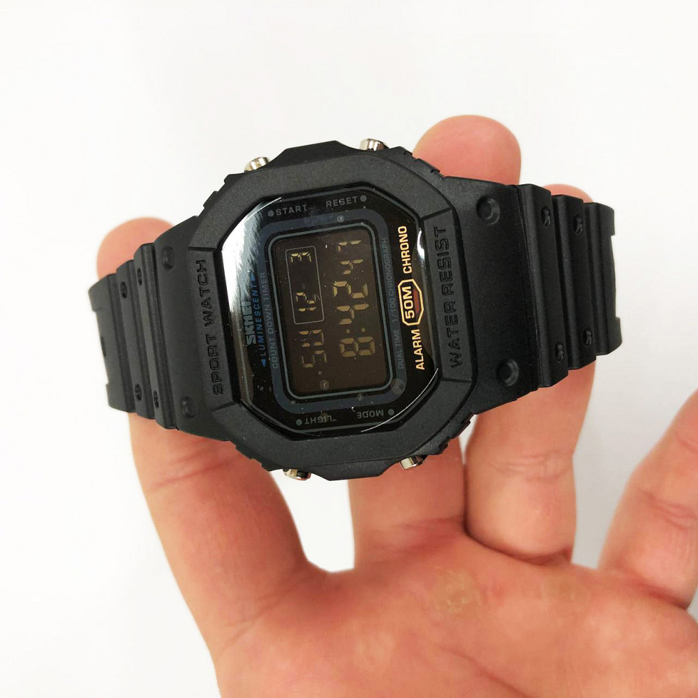 Часы мужские кварцево-электронные спортивные SKMEI 1628BKBK, Мужские водостойкие YM-214 кварцевые часы Киев - изображение 7