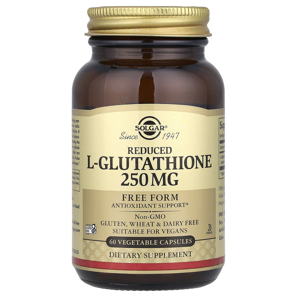 Свободный L-глутатион (Reduced L-Glutathione), Solgar, 250 мг 60 капсул Київ - фото 1