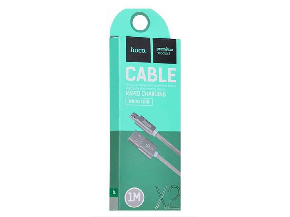Кабель microUSB X2 тканевий 1м ТМ Hoco Київ - фото 1