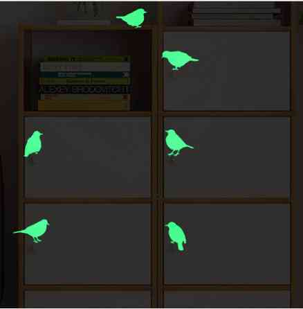 Світна наклейка "Пташки" - 15*10см (світяться в темряві) Київ