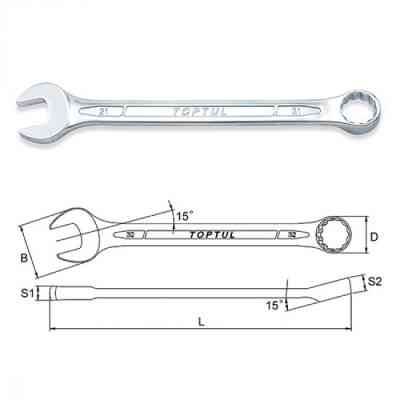 Ключ Toptul гаечный комбинированный 9мм (AAEB0909) Винница