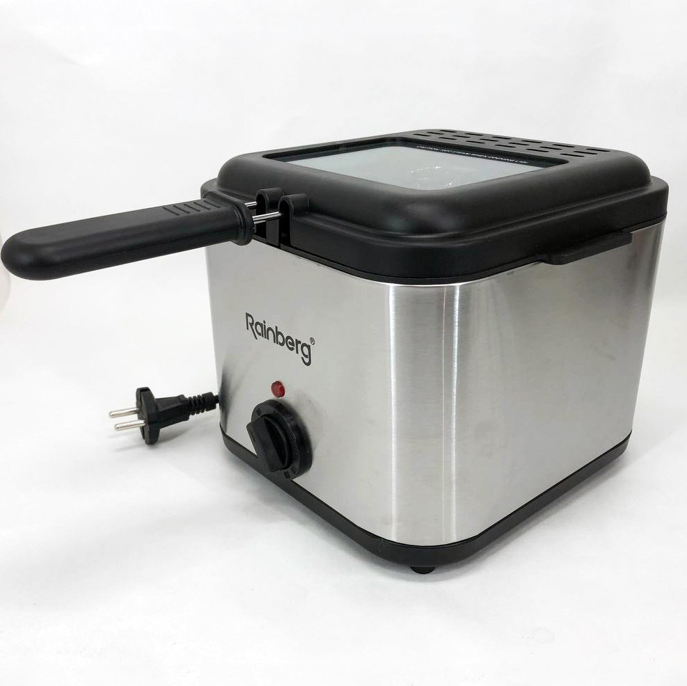 Фритюрница для дома Rainberg RB-2219 с терморегулятором и съемной чашей электрофритюрница мини фритюрница ZV-48 Львов - изображение 11