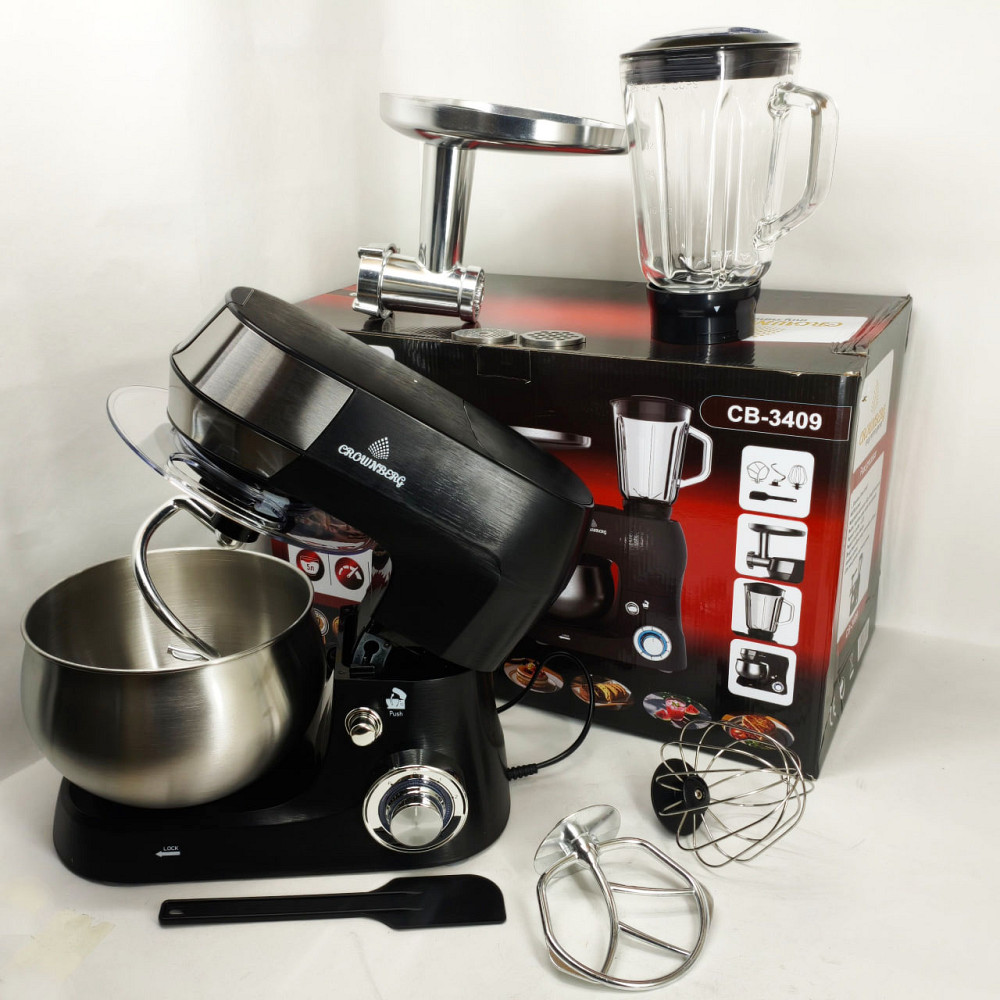 Стационарный планетарный тестомес с чашей, Кухонный миксер с металлической чашей, Кухонный тестомес 6 л YB-51 Львов - изображение 6