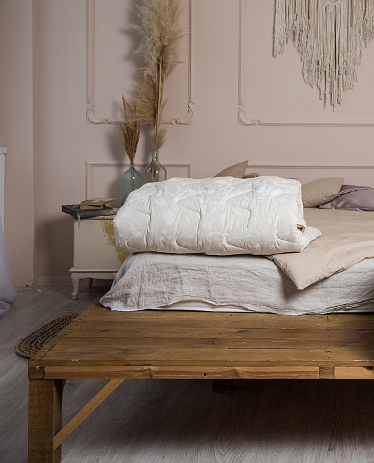 Ecotton Ковдра Ecotton полуторна 140х205 см антиалергенна стьобана із бязі біла 20-0256 White Київ - фото 1