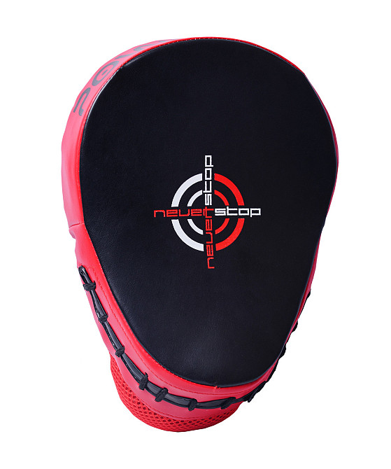 Лапы боксерские PowerPlay 3041 Черно-Красные PU [пара] Луцк - изображение 3