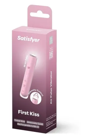 Вакуумний стимулятор Satisfyer First Kiss для клітора, рожевий, 12.5 х 2.5 см Sex Aura Київ