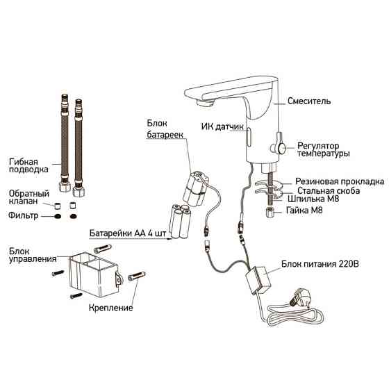 Сенсорный смеситель для умывальника Mixxus Premium autoMATIC 001 (MI2835) Харьков