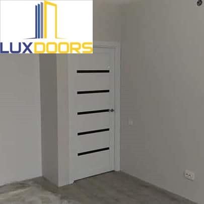 Двері Відень Білий Полотно з чорним склом, покриття VINIL Київ - фото 2