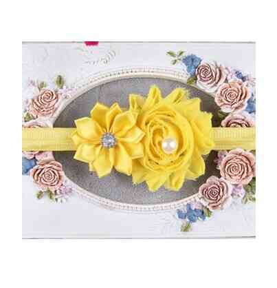 Пов'язка на голову дитяча жовта - розмір декору 9см, розмір універсальний (на резинці) Київ