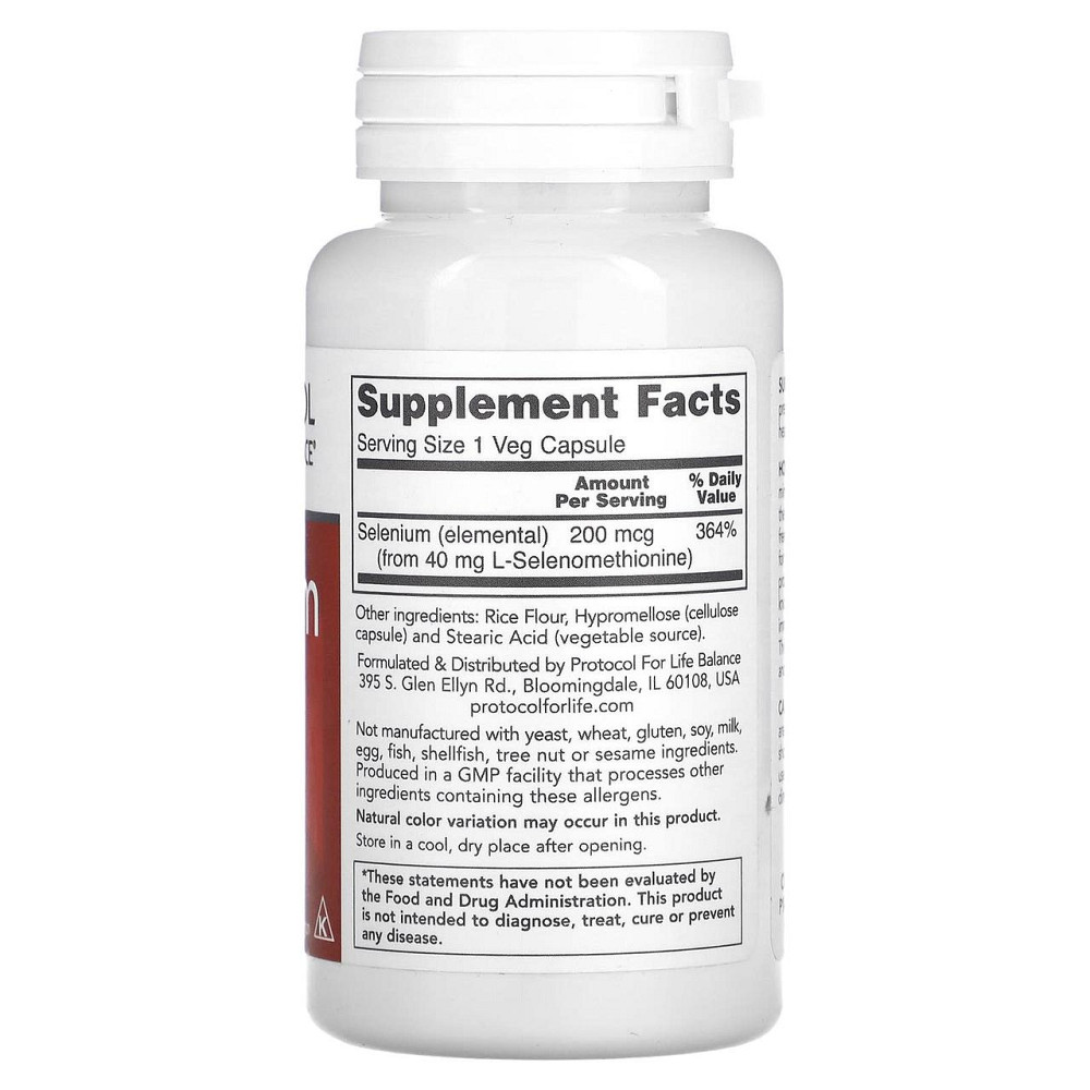 Селен Protocol for Life Balance Selenium 200 мкг 90 капс Київ - фото 2