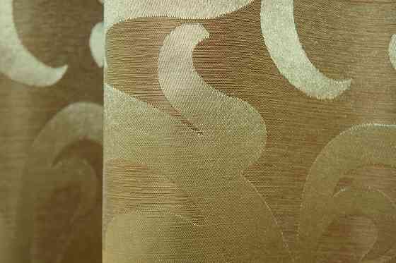 Комплект коротких штор VR-Textil жакард Вензель № 091ш 130х170 см 2 шт Золотистий (35-0050) Київ