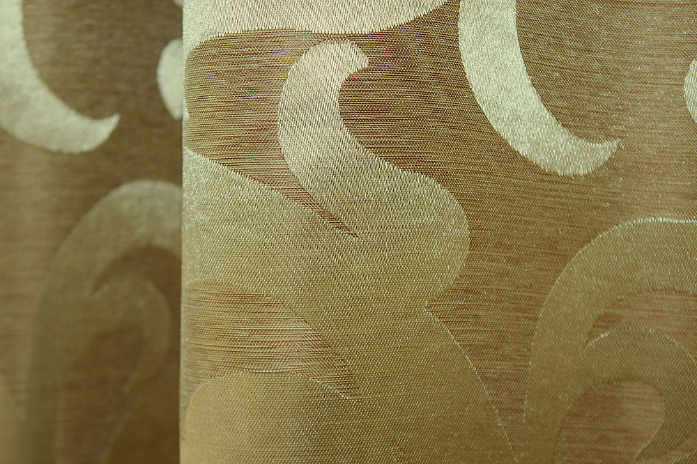 Комплект коротких штор VR-Textil жакард Вензель № 091ш 130х170 см 2 шт Золотистий (35-0050) Київ - фото 6