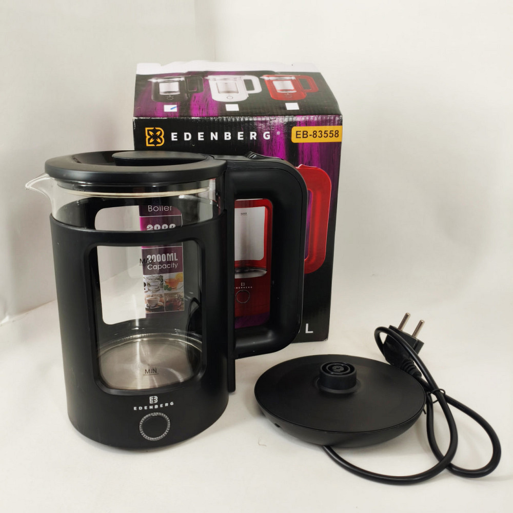 Мощный чайник электрический denberg, Электрочайник стеклянный с подсветкой качественный FH-15 Львов - изображение 2