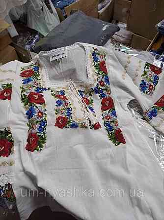 Жіноча лляна вишиванка "Маки" Кривий Ріг