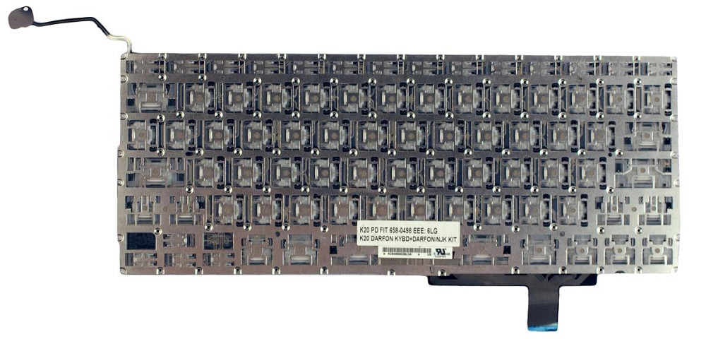 Клавиатура для ноутбука Apple MacBook Pro (A1297) с подсветкой (Light) Black, (No Frame), RU (горизонтальный энтер) Вінниця - фото 3