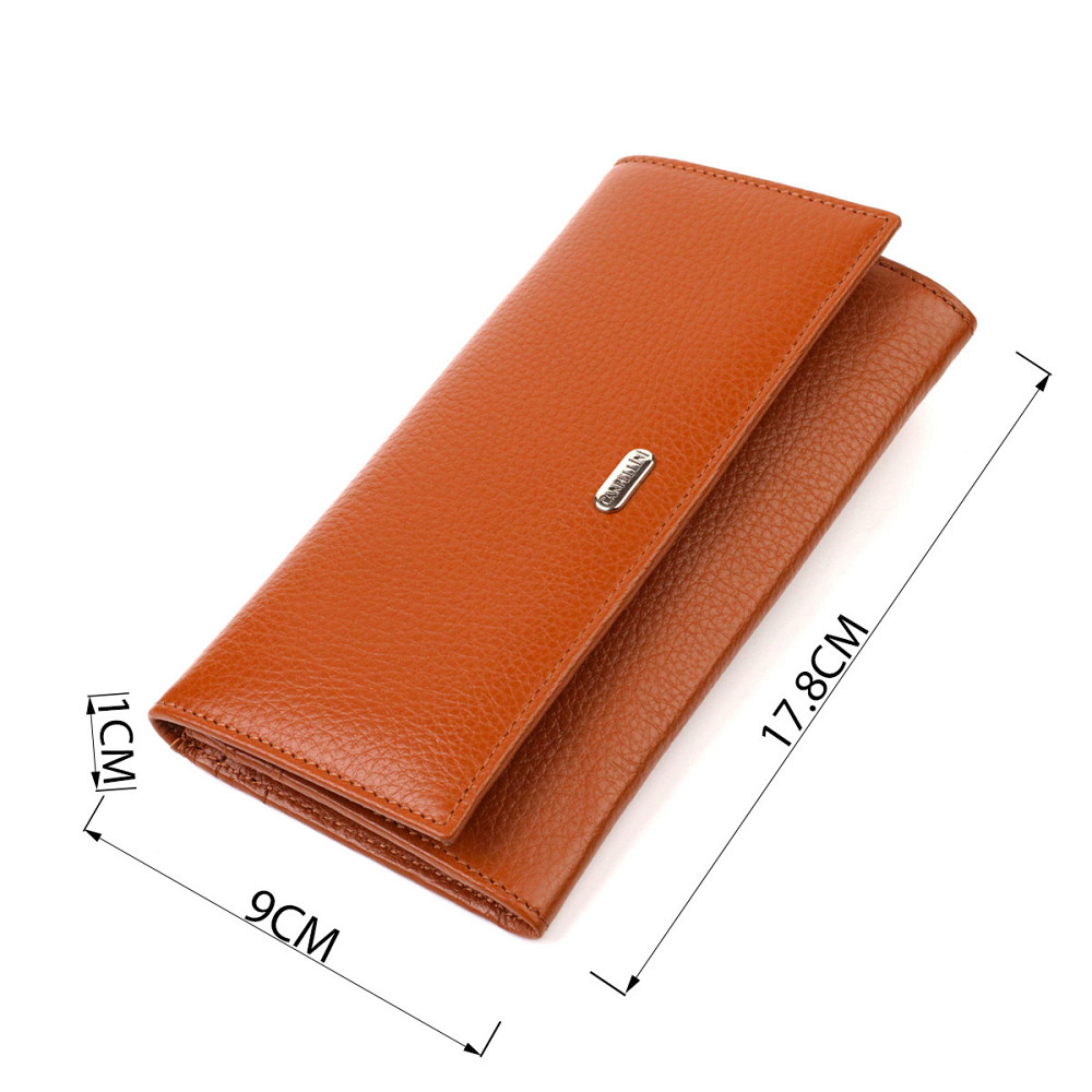 Жіночий зручний гаманець з натуральної шкіри CANPELLINI 21829 Коричневий Київ - фото 8