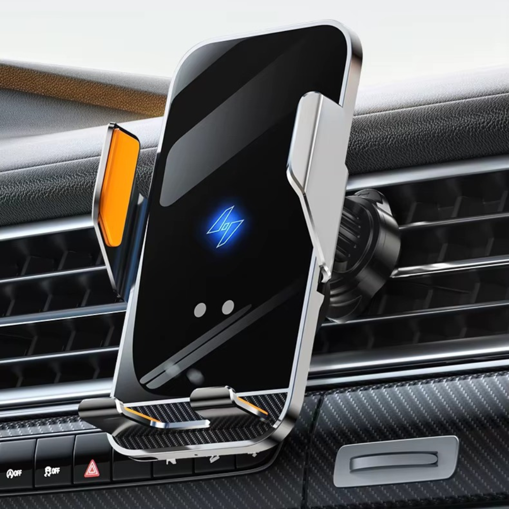 Держатель для телефона,автомобильный с беспроводной зарядкой 15W с функцией автоматического открытия и закрытия,серый Каменец-Подольский - изображение 1