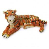 Шкатулка лежачий Тигр в стиле Фаберже Киев - изображение 1