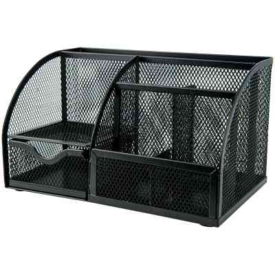 Настільний набір Axent підставка-органайзер 220x140x130 мм металева, чорна (2125-01-A) Вінниця