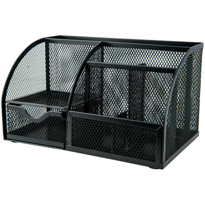 Настольный набор Axent подставка-органайзер 220x140x130 мм металлическая, черная (2125-01-A) Винница - изображение 1