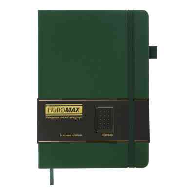Книга записная Buromax BRIEF А5 96 листов точка, зеленый (BM.295304-04) Винница