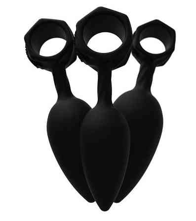 Набор анальных пробок Bathmate Anal Training Plugs, диаметр 2,5см - 3,1см - 3,8см Sex Aura Киев