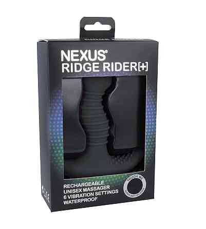 Массажер простаты с вибрацией Nexus Ridge Rider Plus Black, макс диаметр 3,7см, перезаряжаемый Sex Aura Киев