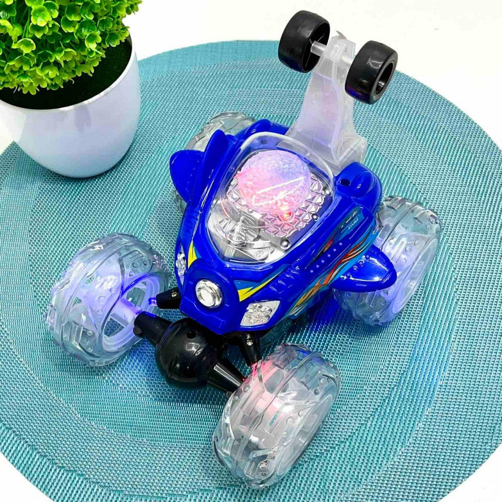 Машина Перевертень радіокерована трюкова зі колесами, що світяться 19см Синя (9996 M) Чернігів - фото 5