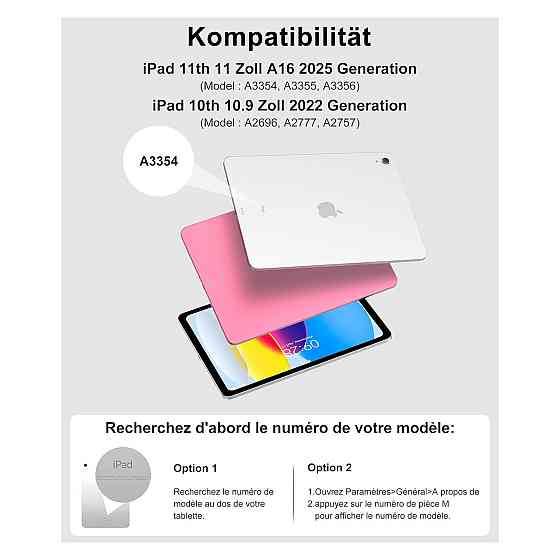 Клавіатура чохол-клавіатура для iPad 10 10.9 і A16 11 Bluetooth трекпад підсвітка RGB магнітна підставка QWERTZ чорна Київ