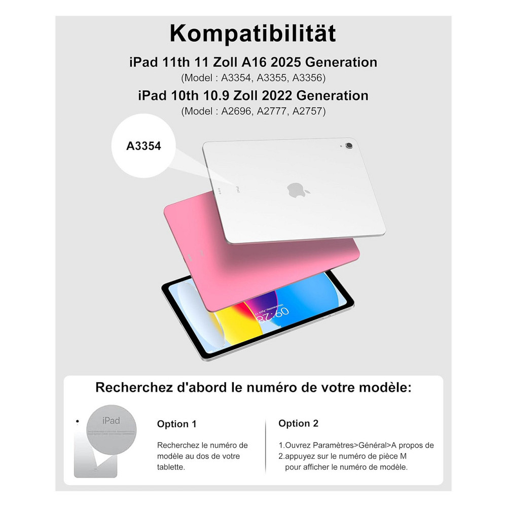 Клавіатура чохол-клавіатура для iPad 10 10.9 і A16 11 Bluetooth трекпад підсвітка RGB магнітна підставка QWERTZ чорна Київ - фото 5
