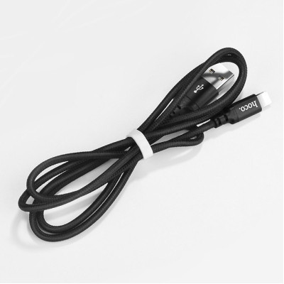Дата кабель USB 2.0 AM to Lightning 1.0m 2A nylon X14 black HOCO (6957531062820) Вінниця - фото 9