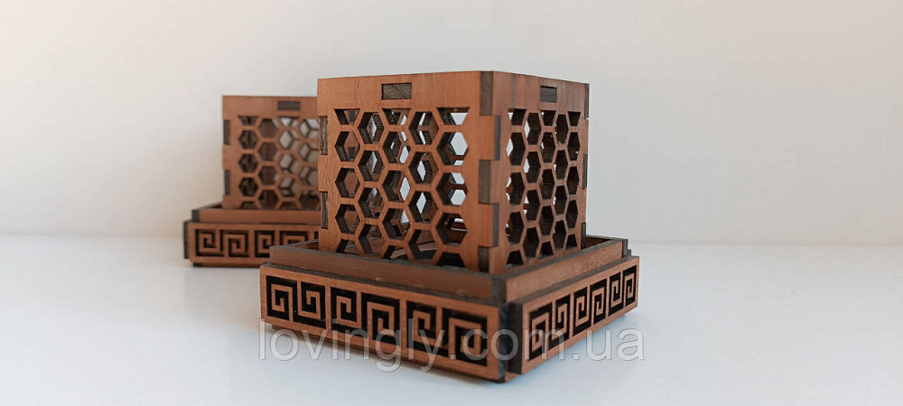 Деревянный подсвечник из акации для чайной свечи. Ирпень - изображение 7