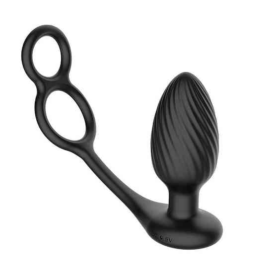 Анальная вибропробка Nexus Tornado Cock and Ball Ring вращение+вибрация, эрекционное кольцо, пульт Sex Aura Киев