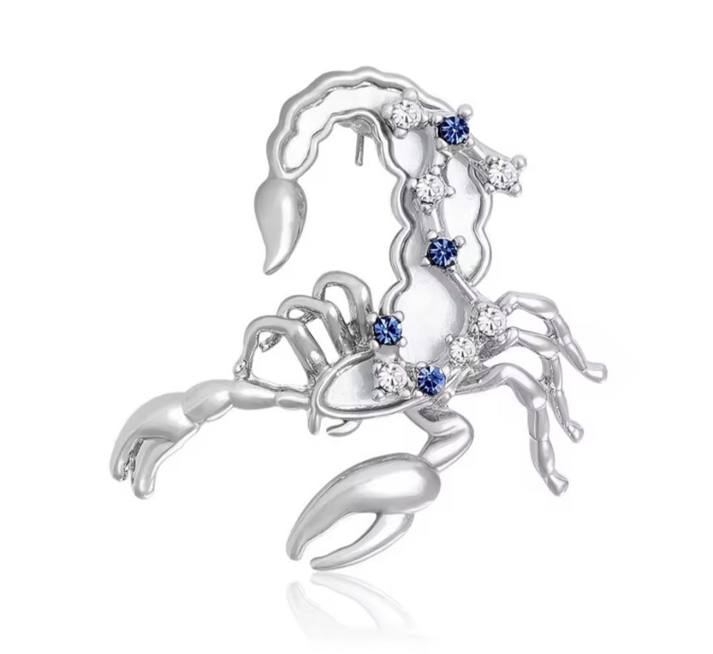 Брошка знак зодіаку "Скорпіон" Сріблястий Сміла - фото 4