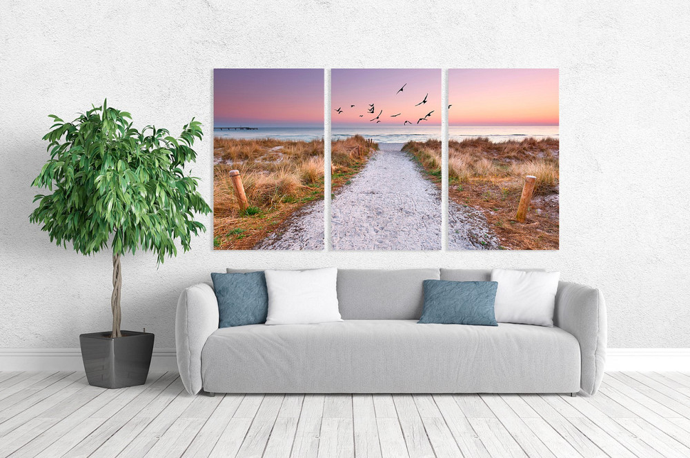 Модульная картина в гостиную / спальню  Пляж    ART-251_3A 70х130 см Киев - изображение 2