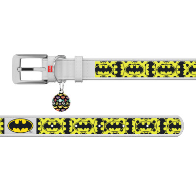 Нашийник для тварин WAUDOG Design з QR-паспортом "Бетмен 4" Ш 25 мм Д 38-49 см білий (0025-1006-15) Вінниця - фото 3