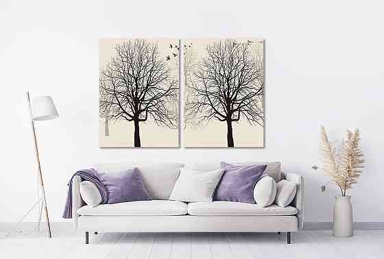 Модульна картина у вітальню/ спальню Дерева TLV-2_049 90x132 см Київ